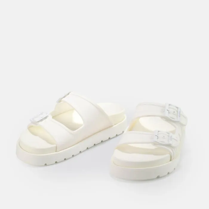 Eve Sol White Buffalo Sandals and Slides