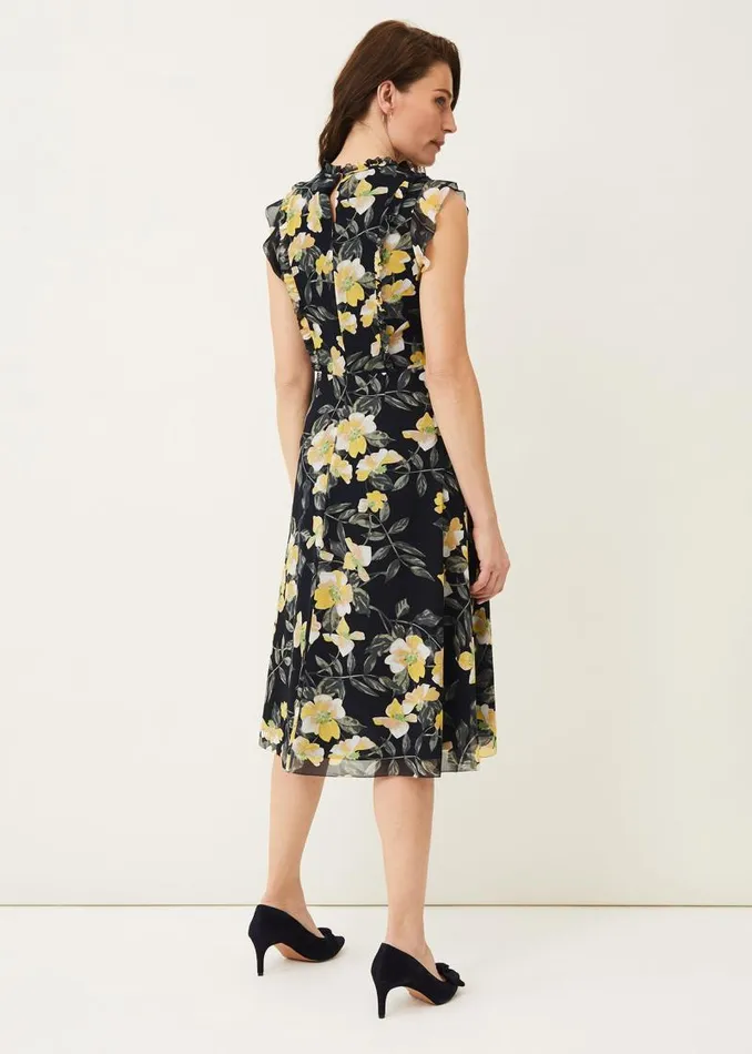 Evie Floral Dress Navymulti Women Phase Eight Dresses