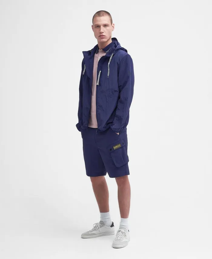 Exchange Hooded Jacket Pigment Navy Men Barbour Hoodies and Sweatshirts