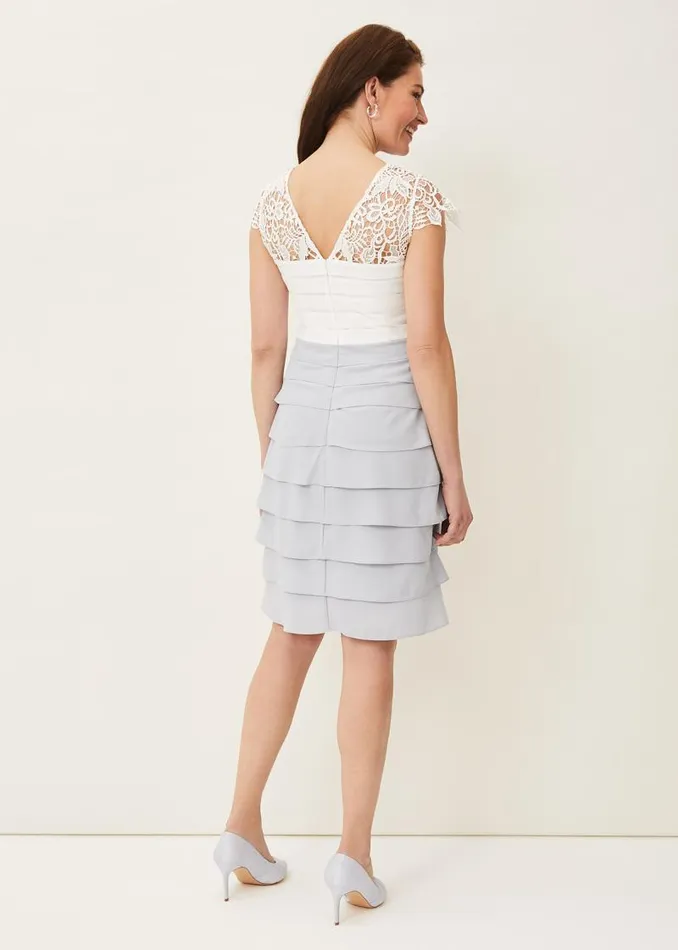 Faith Contrast Fitted Dress Ivorymineral Women Phase Eight Dresses