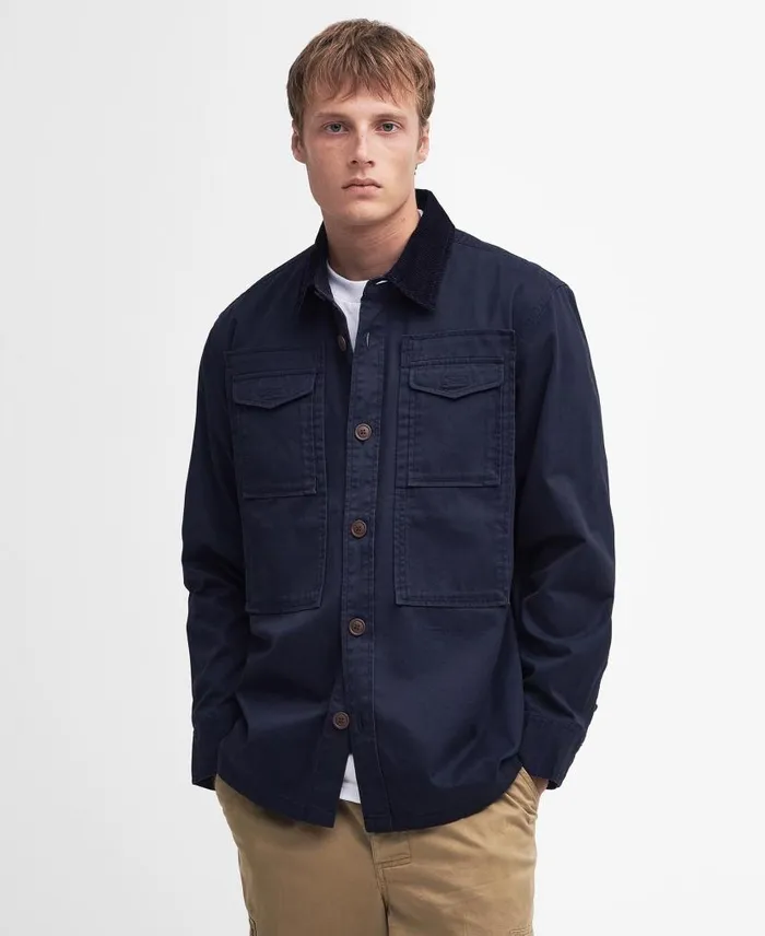 Faulkner Overshirt Classic Navy Men Barbour Overshirts