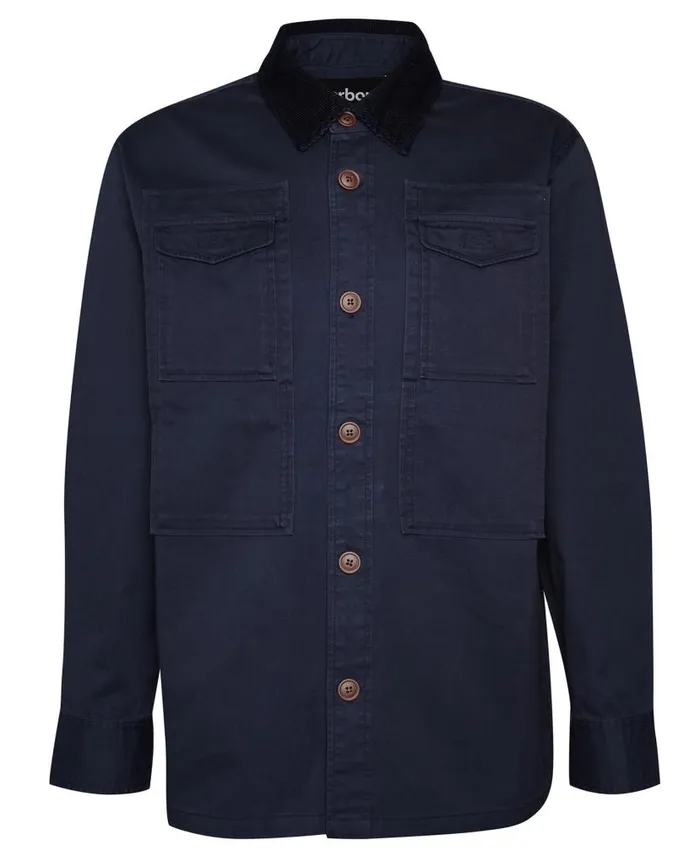 Faulkner Overshirt Classic Navy Men Barbour Overshirts