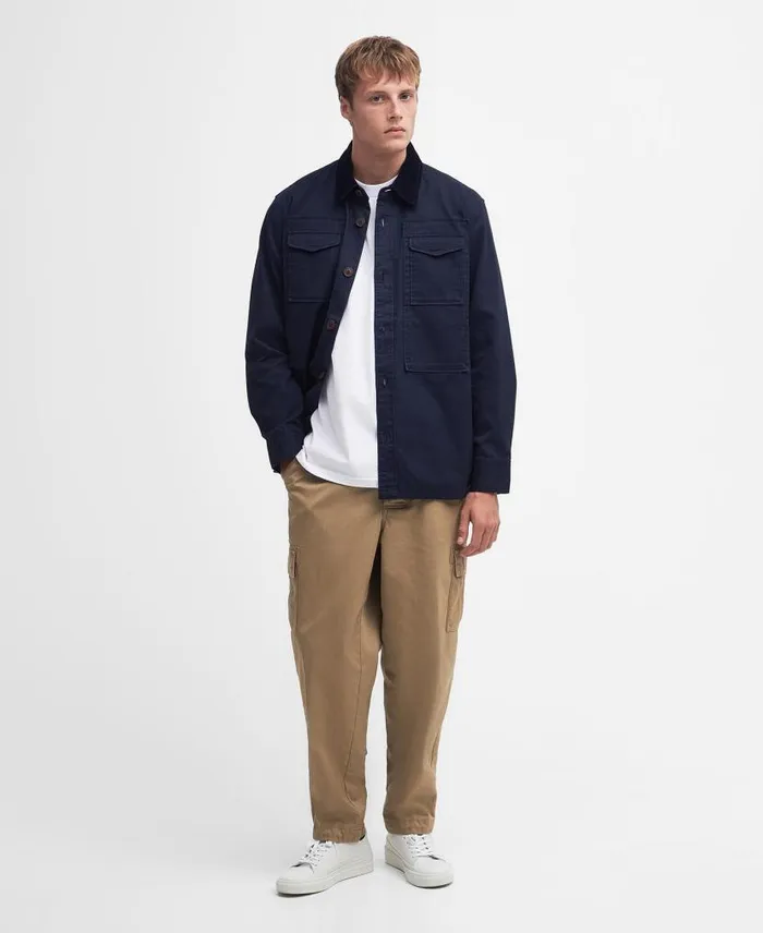 Faulkner Overshirt Classic Navy Men Barbour Overshirts