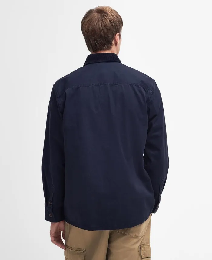 Faulkner Overshirt Classic Navy Men Barbour Overshirts