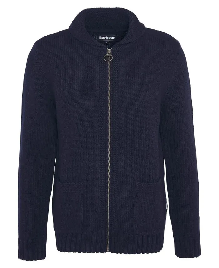 Felton ZipUp Jumper Classic Navy Men Barbour Jumpers