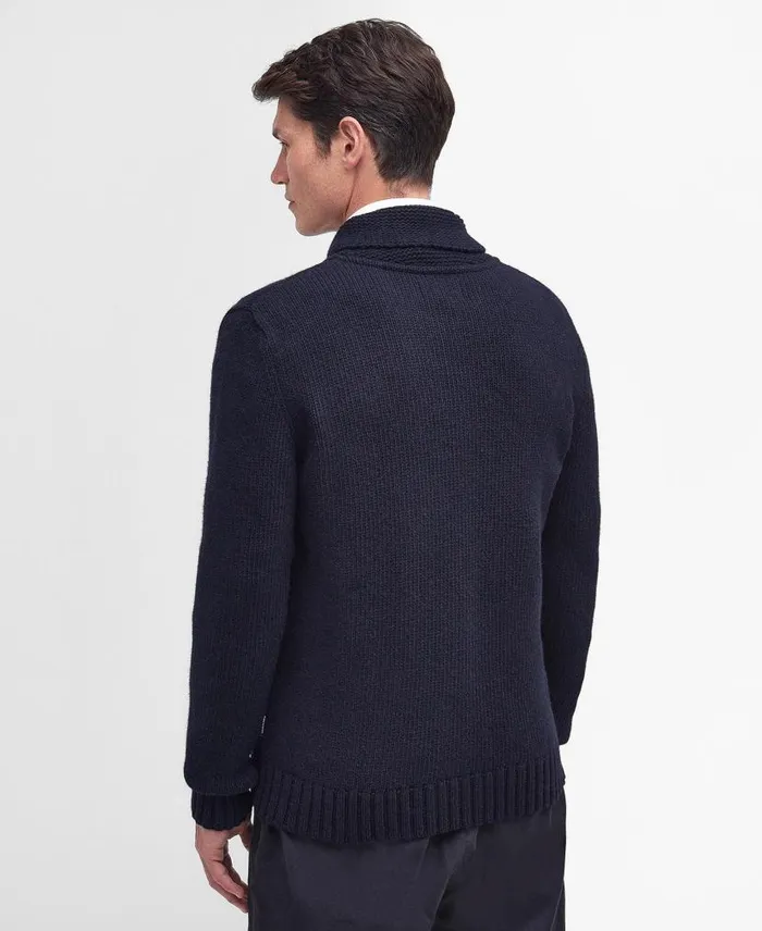Felton ZipUp Jumper Classic Navy Men Barbour Jumpers