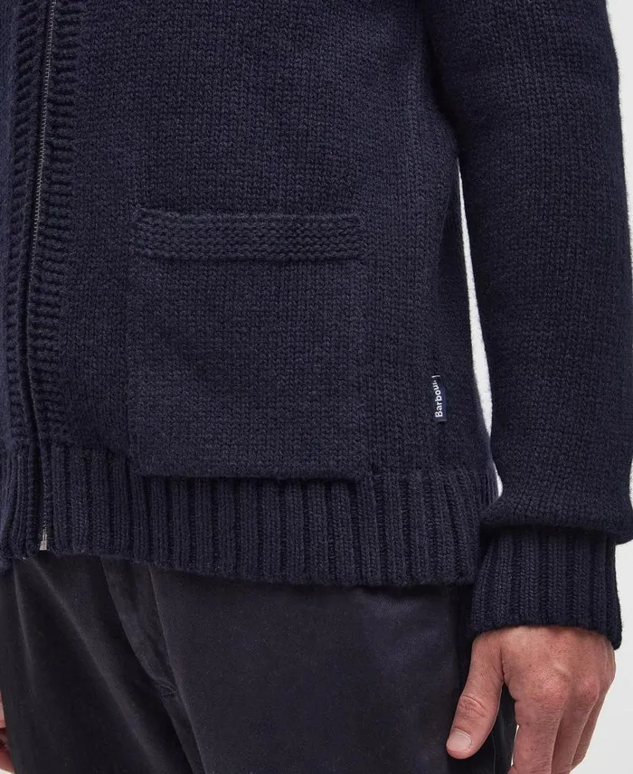 Felton ZipUp Jumper Classic Navy Men Barbour Jumpers