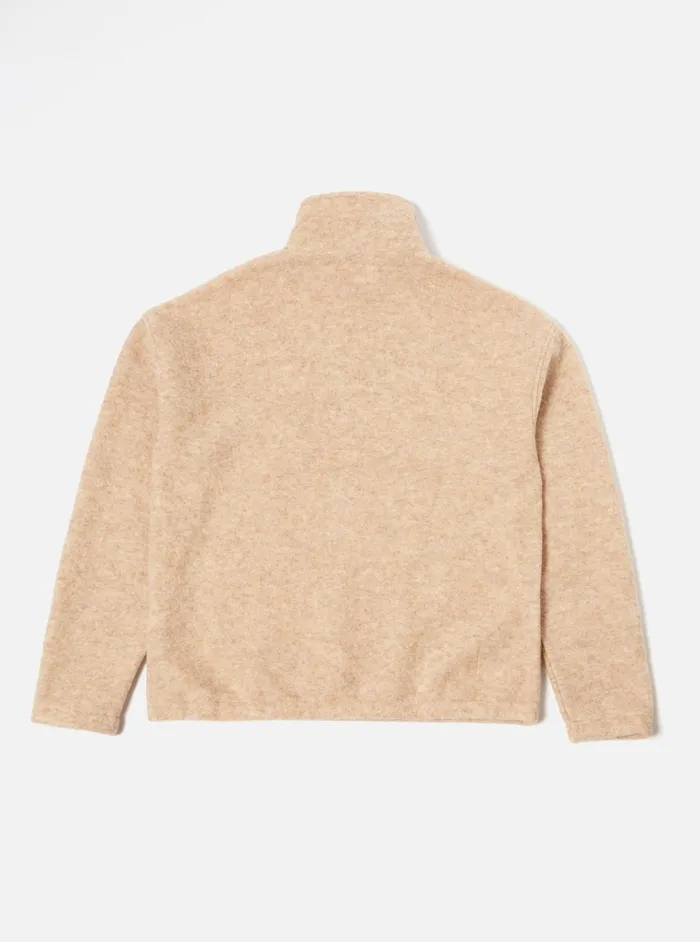 Fleece Men Universal Works Universal Works Ramsay Quarter Zip In Stone Wool Fleece