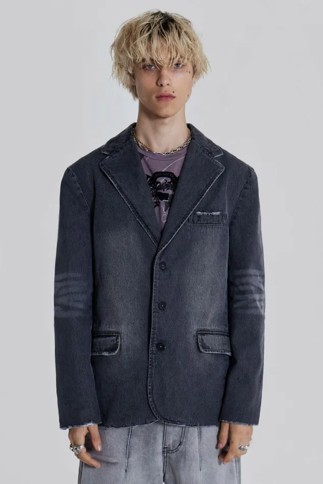 Flint Blazer Grey Men Jaded London