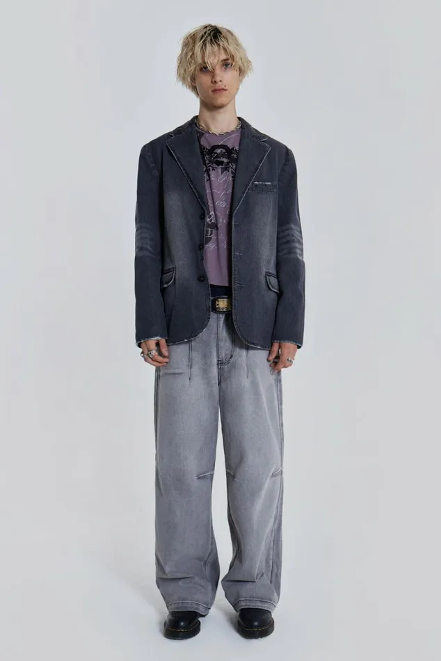 Flint Blazer Grey Men Jaded London