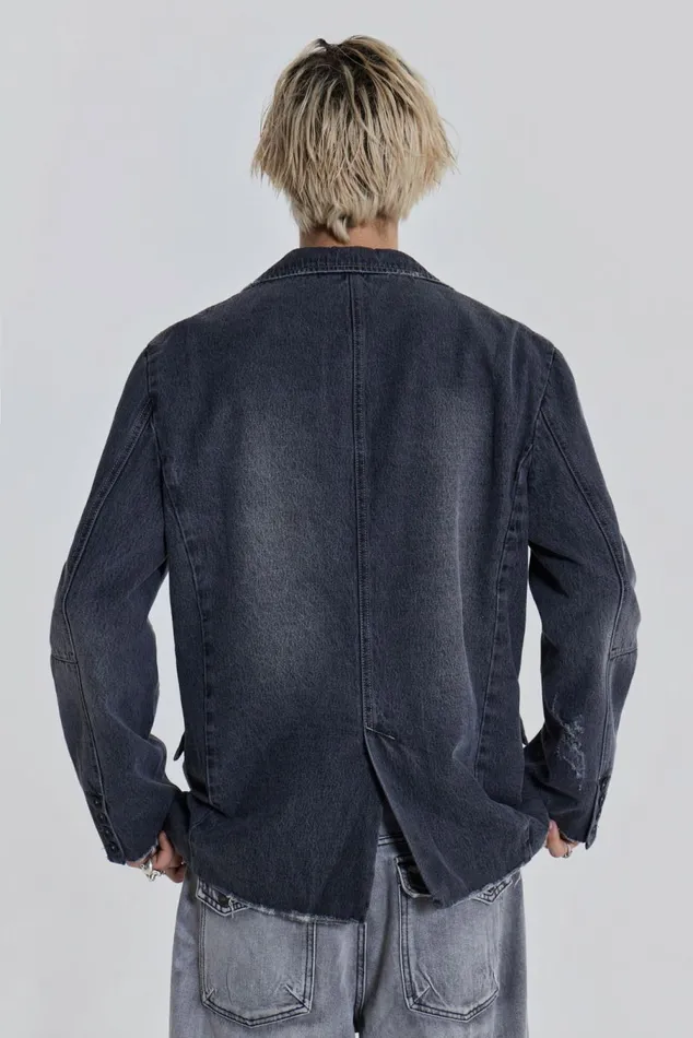 Flint Blazer Grey Men Jaded London