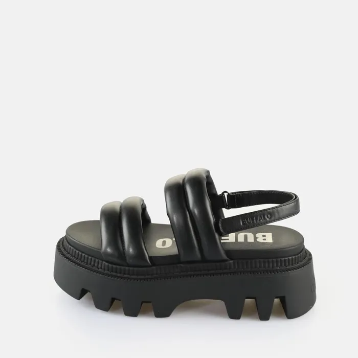 Flora Ts Quilt Black Buffalo Sandals and Slides