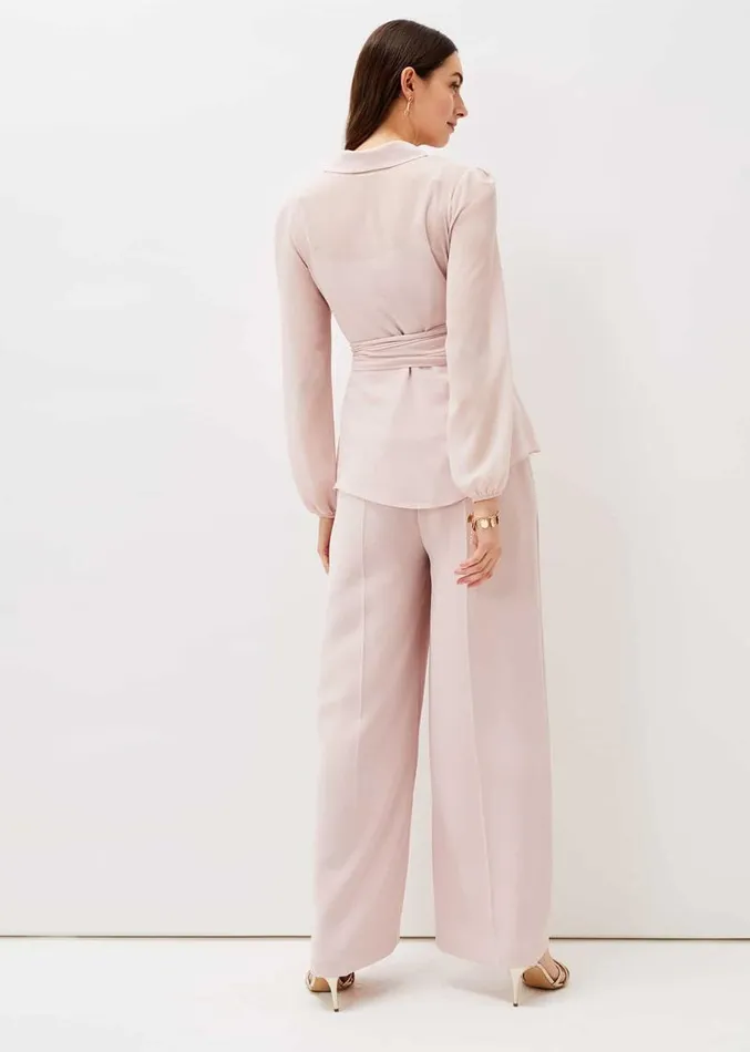 Florentine Wide Leg CoOrd Trouser Antique Rose Women Phase Eight Trousers