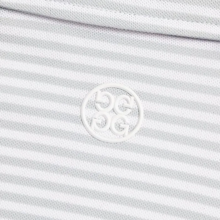 GFORE FEEDER STRIPE TECH PIQU MODERN SPREAD COLLAR POLO Nimbus Men Polos and Shirts