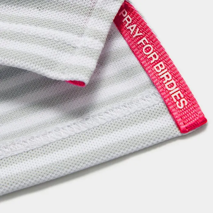 GFORE FEEDER STRIPE TECH PIQU MODERN SPREAD COLLAR POLO Nimbus Men Polos and Shirts