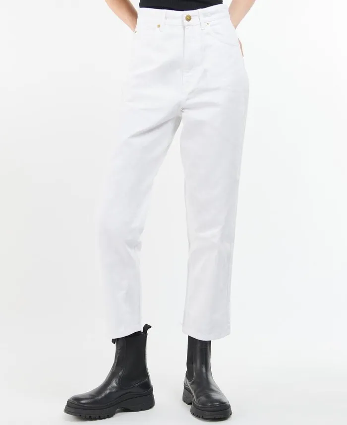 Garcia High Rise Jean Black Women Barbour Trousers and Shorts