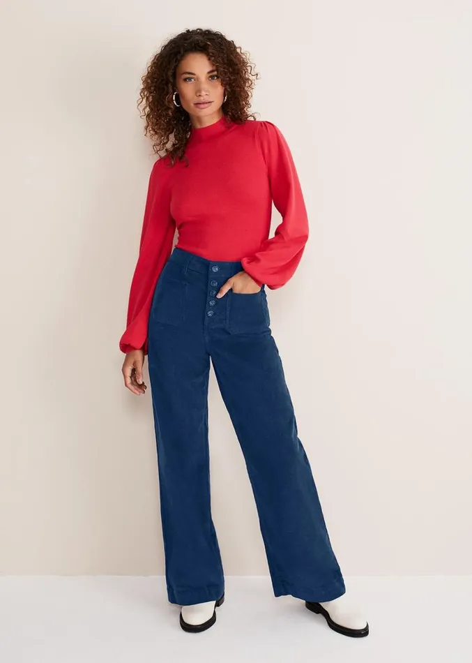 Gemma Balloon Sleeve Fine Knit Jumper Hot Pink Women Phase Eight Knitwear