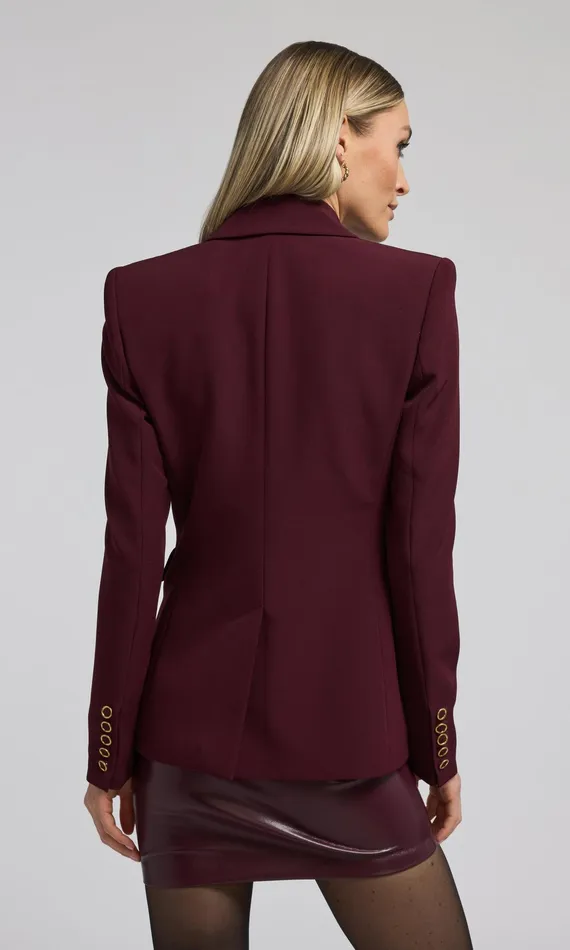 Generation Love Clothing Blazers and Jackets Arielle Crepe Blazer Malbec 8211 Women