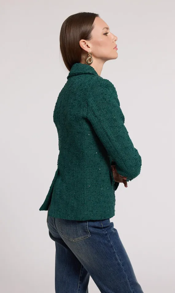 Generation Love Clothing Blazers and Jackets Eliza Tweed Blazer Forest 8211 Women