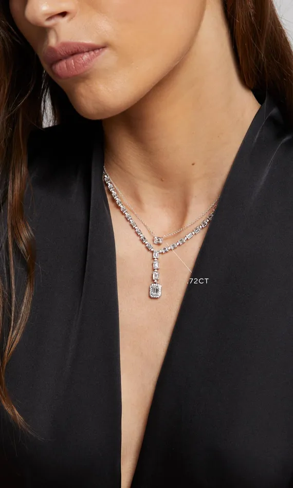 Generation Love Clothing Fine Jewelry Cherie Emerald Cut East West Pendant 72 Carat Yellow Gold 8211 Women