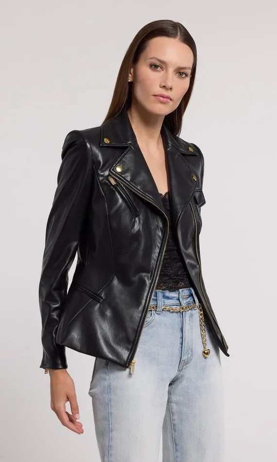 Generation Love Clothing Outerwear Selah Vegan Leather Moto Jacket Black 8211 Women