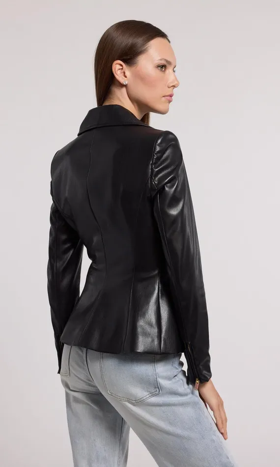 Generation Love Clothing Outerwear Selah Vegan Leather Moto Jacket Black 8211 Women
