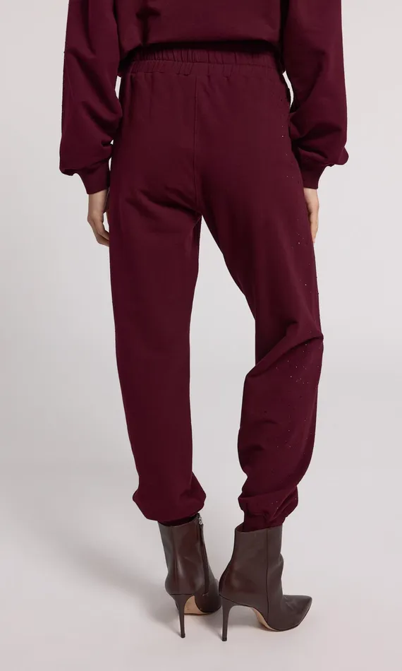 Generation Love Clothing Pants Ruel Compact Crystal Sweatpants Black Cherry 8211 Women
