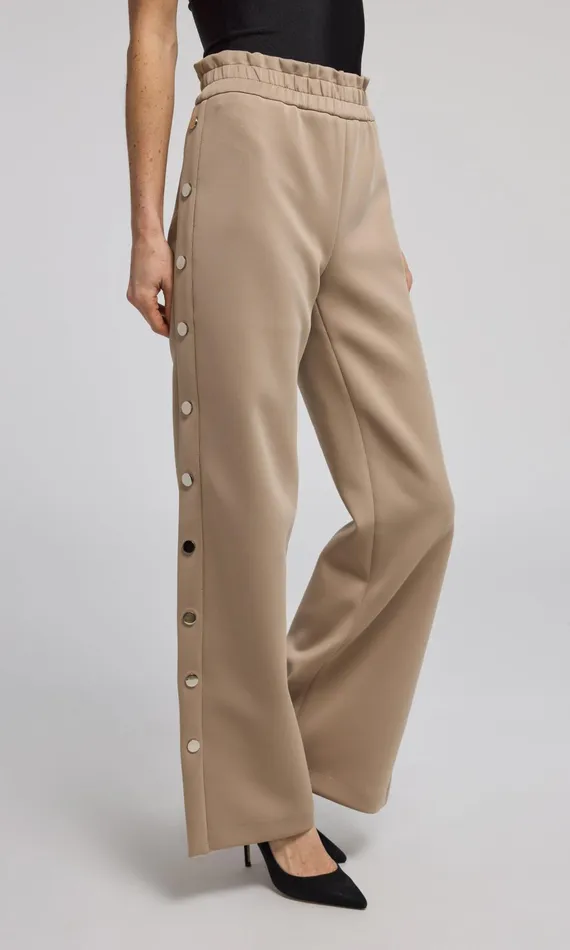 Generation Love Clothing Pants Zola Side Snap Scuba Pants Taupe 8211 Women