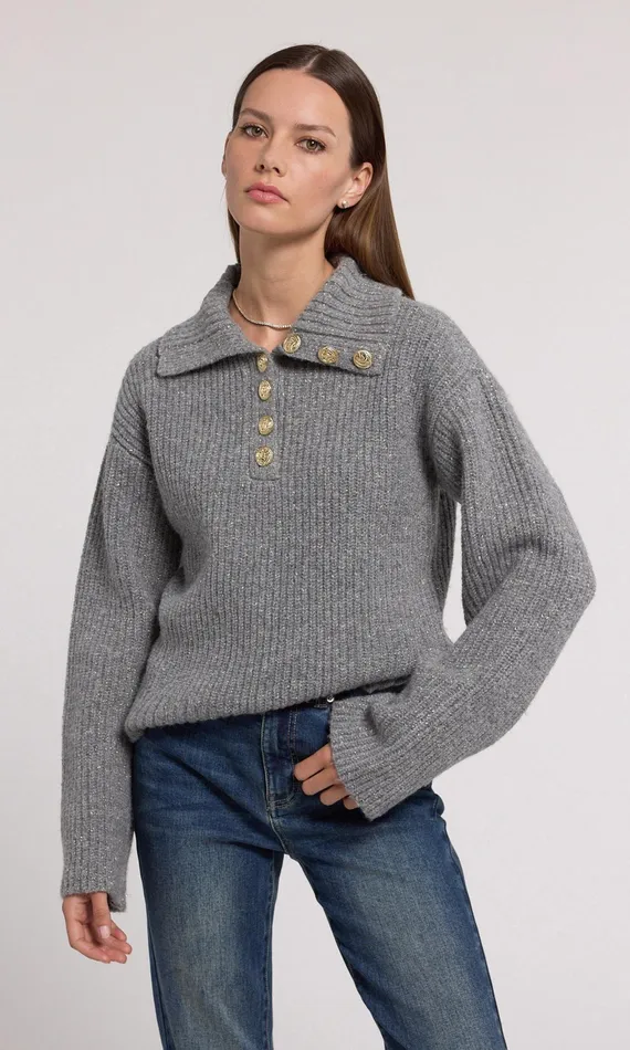 Generation Love Clothing Sweaters and Sweatshirts Gayle Sweater Heather Grey 8211 Women
