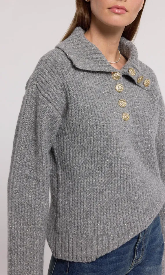 Generation Love Clothing Sweaters and Sweatshirts Gayle Sweater Heather Grey 8211 Women
