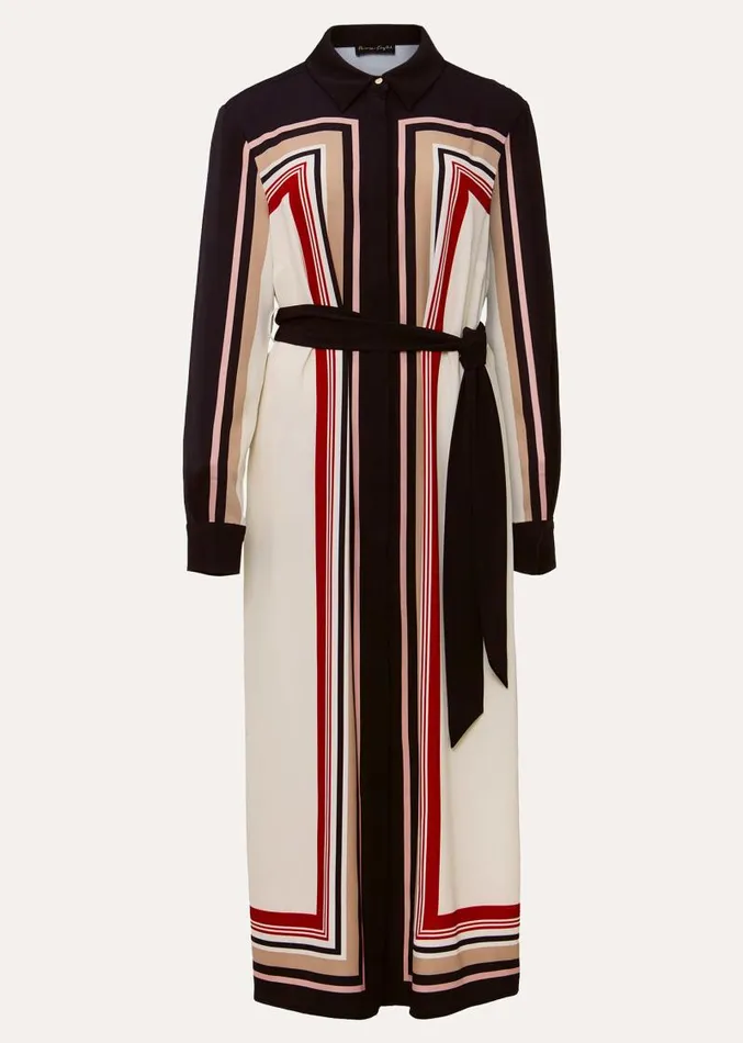 Geri Striped Shirt Midi Dress Blackmulti Women Phase Eight Dresses