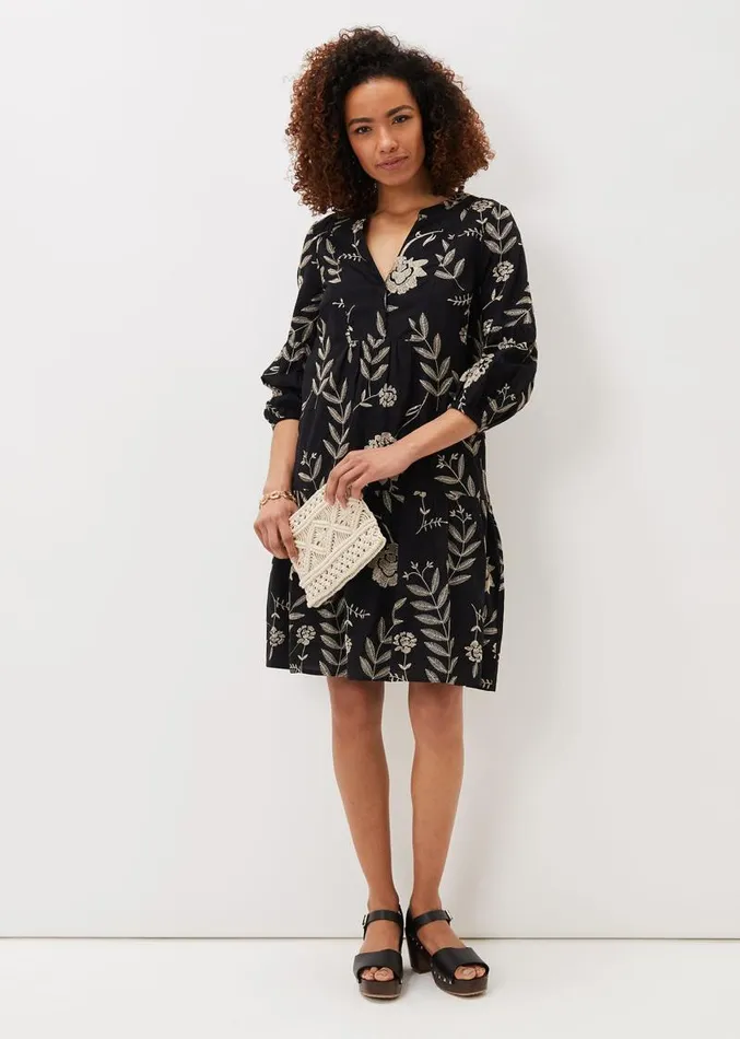 Gina Embroidered Dress Blackstone Women Phase Eight Dresses