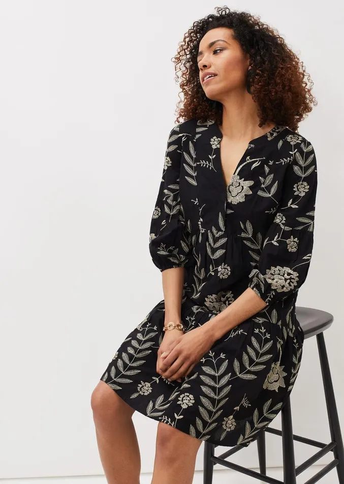 Gina Embroidered Dress Blackstone Women Phase Eight Dresses