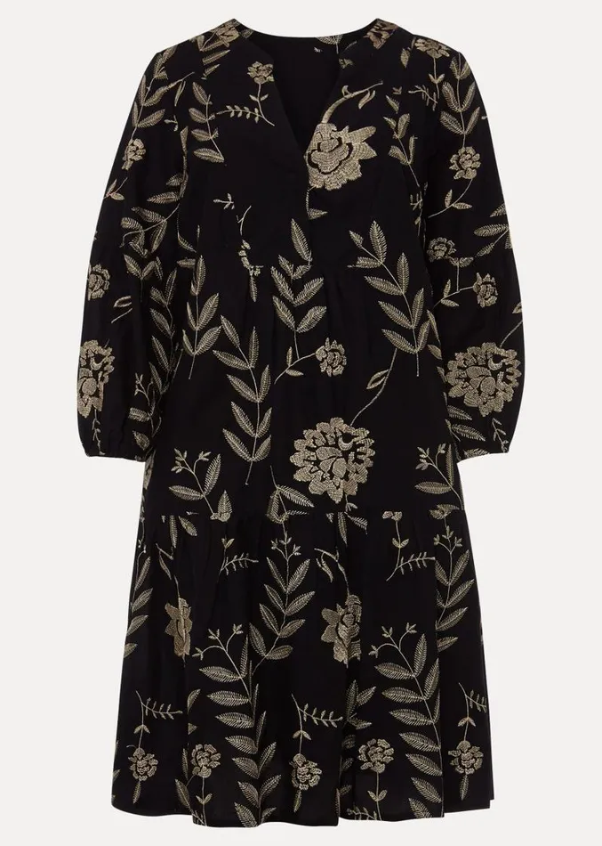 Gina Embroidered Dress Blackstone Women Phase Eight Dresses