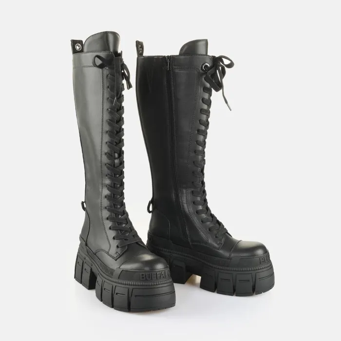 Gospher Lace Up Hi Black Buffalo Platforms Gospher Lace Up Hi Black Buffalo Platforms