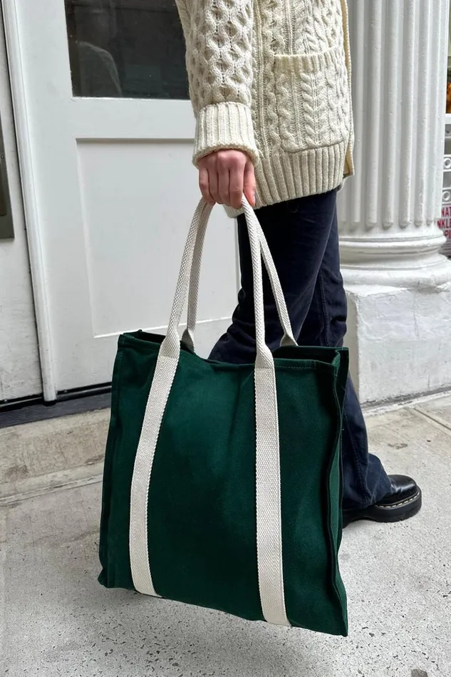 Green Tote Bag Green Women Brandy Melville Bags and Backpacks