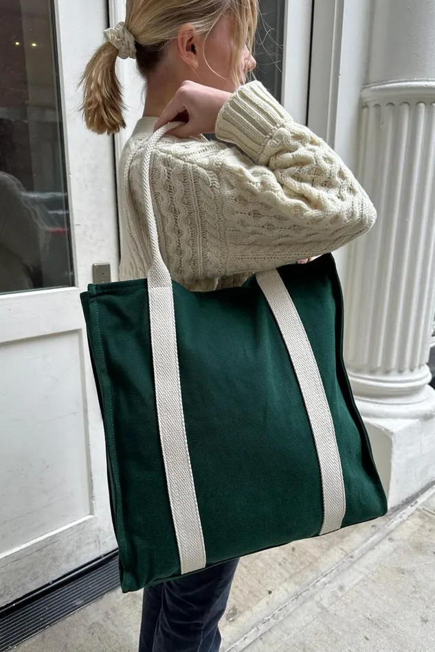 Green Tote Bag Green Women Brandy Melville Bags and Backpacks