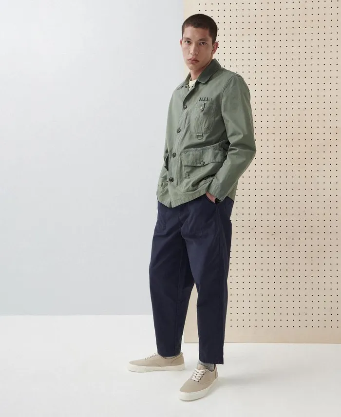 Grindle StraightLeg Trousers Classic Navy Men Barbour Trousers and Shorts