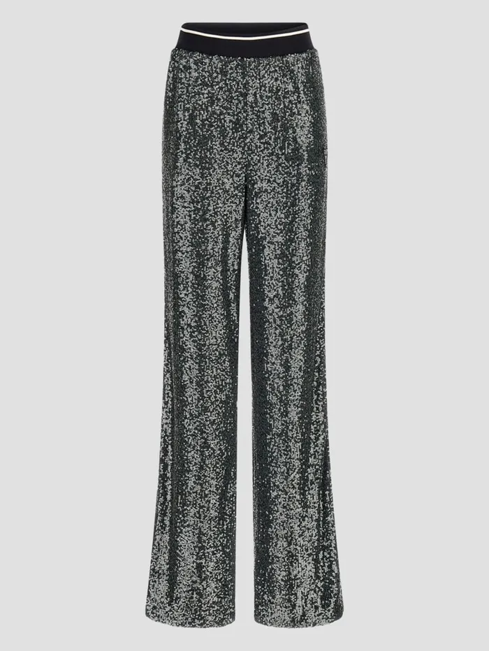 GUESS Activewear Mini Sequins Long Straight Pants Green 8211 Women