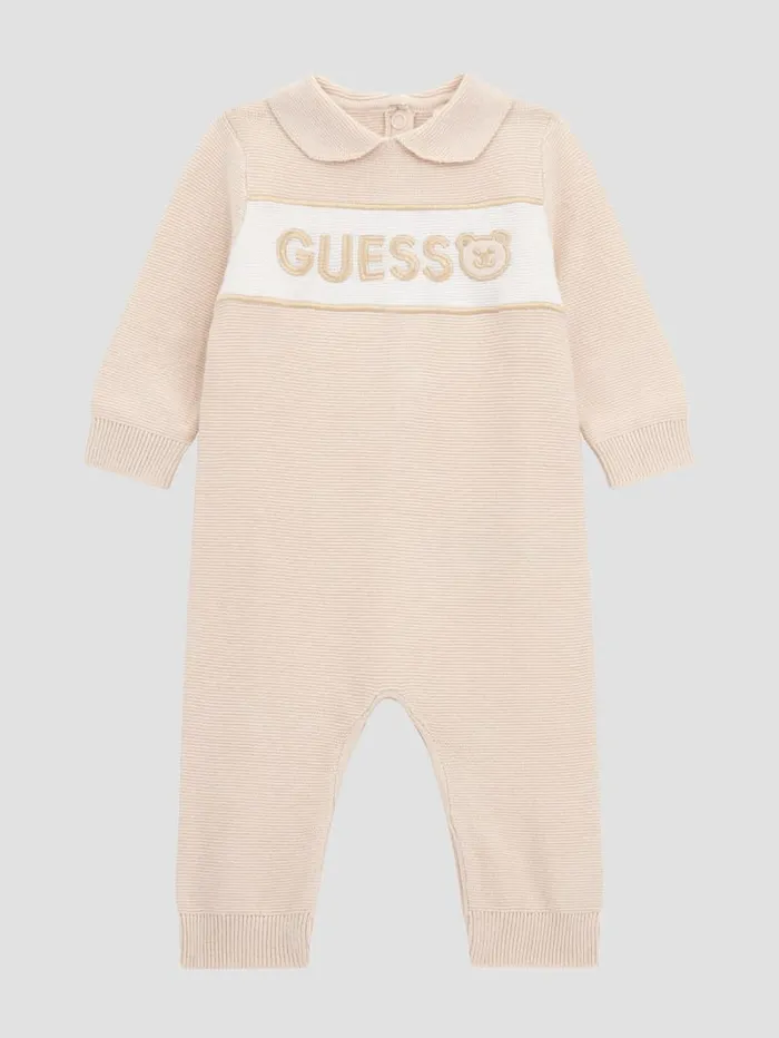 GUESS Baby Boy 0 24M Eco Embroidered Coverall 012M Pink 8211 Kids