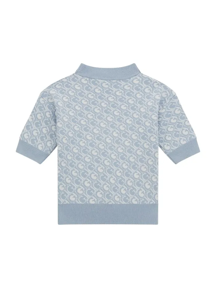 GUESS Big Girl 7 14 Eco Jacquard Sweater 716 Blue 8211 Kids