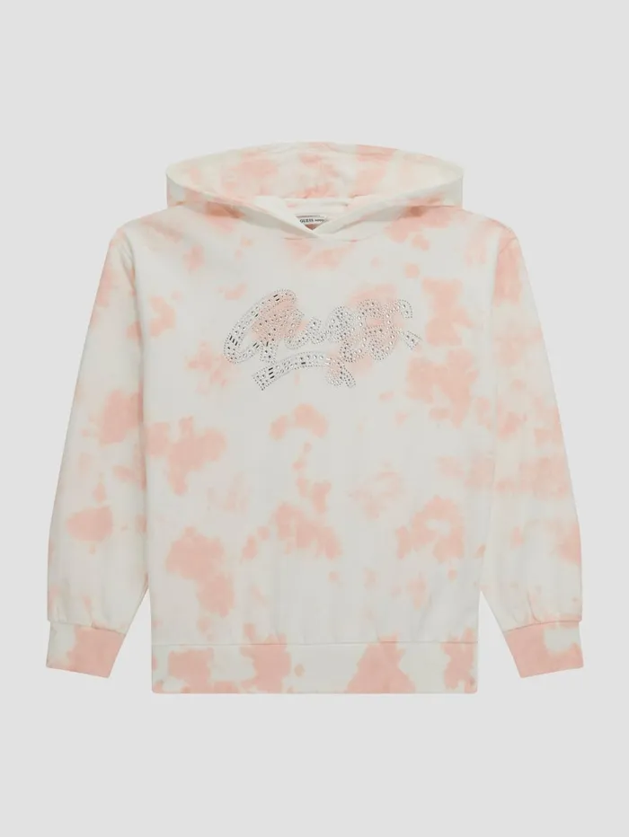 GUESS Big Girl 7 14 TieDye Signature Oversized Hoodie 714 Pink 8211 Kids