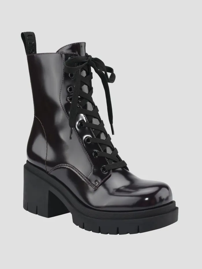 GUESS Boots and Booties Juel LaceUp Booties Grey 8211 Unisex
