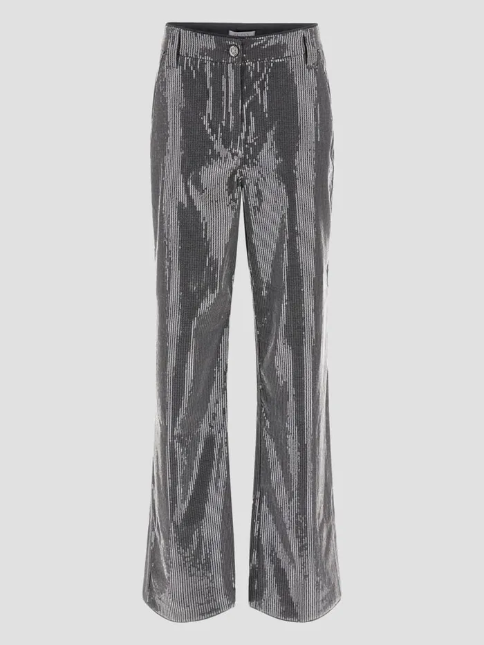 GUESS Bottoms Cassia Sequin Pants Grey 8211 Women