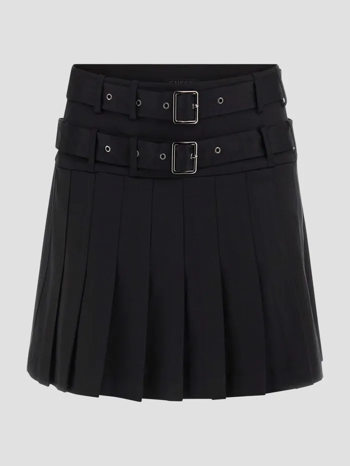 GUESS Bottoms Eco Reeva Belted Pleated Skort Black 8211 Women