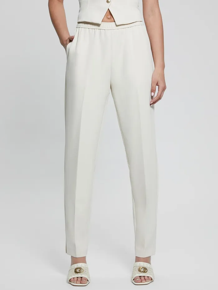GUESS Bottoms Eco Roberta Structured Joggers White 8211 Women