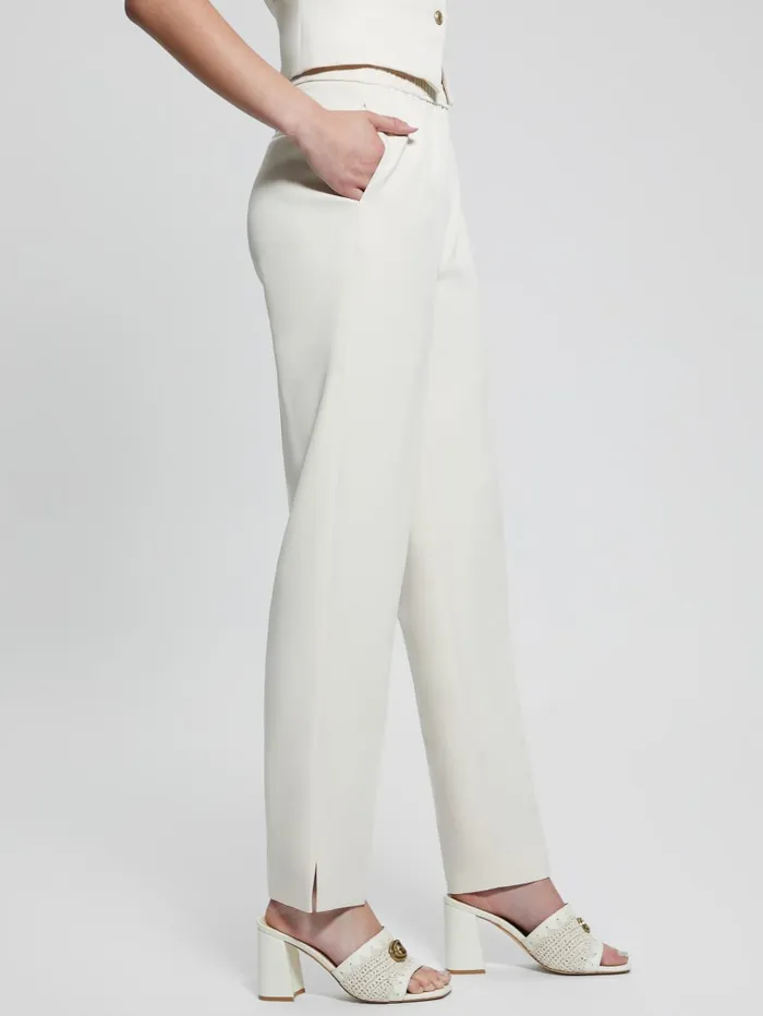 GUESS Bottoms Eco Roberta Structured Joggers White 8211 Women
