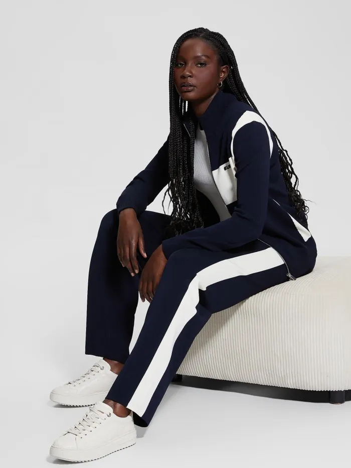 GUESS Bottoms Michela Stripe Sweater Pants Blue 8211 Women