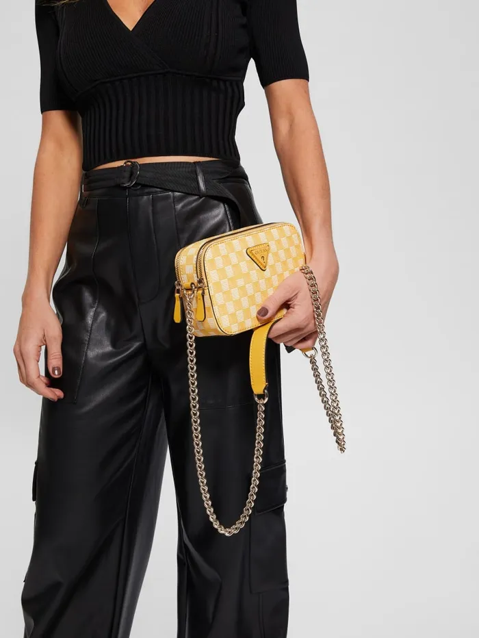 GUESS Crossbodies Vikky II Crossbody Camera Bag Yellow 8211 Unisex