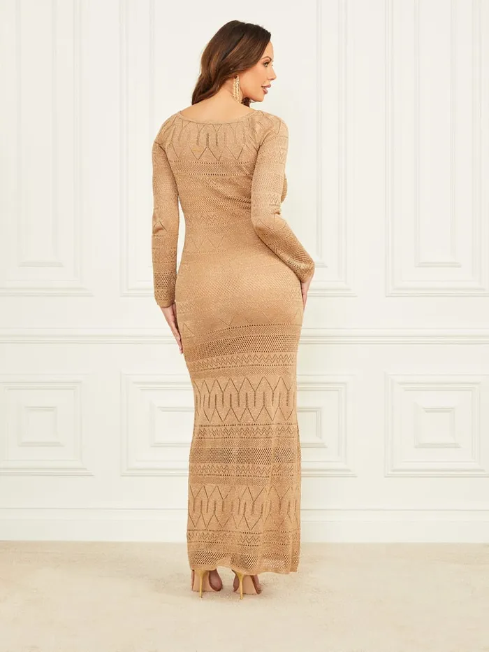GUESS Dresses and Jumpsuits Hydra Maxi Sweater Dress Beige 8211 Women